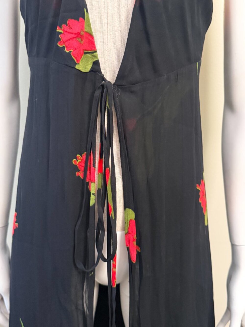 REFORMATION LAYERED CALA TULIP WRAP DRESS XS - Picture 4 of 11